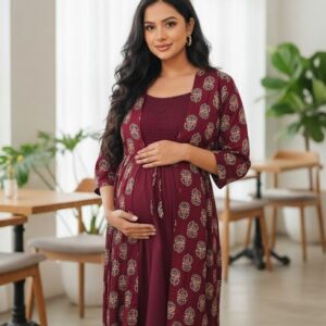 Flowy Overcoat Maternity & Feeding Dress